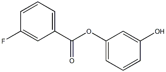 3-hydroxyphenyl 3-fluorobenzoate 化学構造式