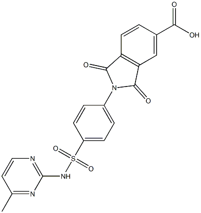 2-(4-{[(4-methyl-2-pyrimidinyl)amino]sulfonyl}phenyl)-1,3-dioxo-5-isoindolinecarboxylic acid|