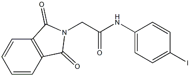 2-(1,3-dioxo-1,3-dihydro-2H-isoindol-2-yl)-N-(4-iodophenyl)acetamide Struktur