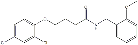 4-(2,4-dichlorophenoxy)-N-(2-methoxybenzyl)butanamide Struktur
