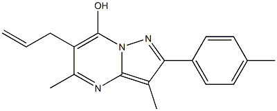 6-allyl-3,5-dimethyl-2-(4-methylphenyl)pyrazolo[1,5-a]pyrimidin-7-ol,,结构式