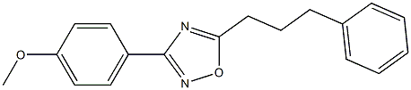 methyl 4-[5-(3-phenylpropyl)-1,2,4-oxadiazol-3-yl]phenyl ether Structure
