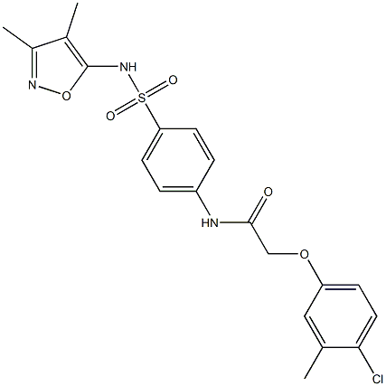 2-(4-chloro-3-methylphenoxy)-N-(4-{[(3,4-dimethyl-5-isoxazolyl)amino]sulfonyl}phenyl)acetamide