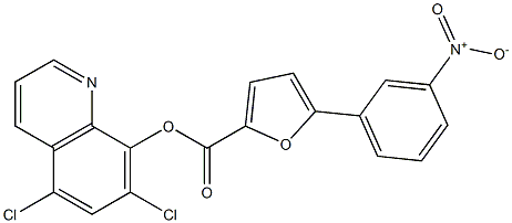 5,7-dichloro-8-quinolinyl 5-{3-nitrophenyl}-2-furoate Structure