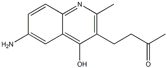 4-(6-amino-4-hydroxy-2-methyl-3-quinolinyl)-2-butanone Struktur