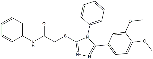 2-{[5-(3,4-dimethoxyphenyl)-4-phenyl-4H-1,2,4-triazol-3-yl]sulfanyl}-N-phenylacetamide