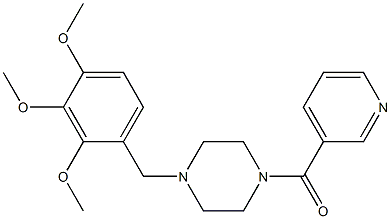 1-(3-pyridinylcarbonyl)-4-(2,3,4-trimethoxybenzyl)piperazine Structure