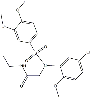 2-{5-chloro[(3,4-dimethoxyphenyl)sulfonyl]-2-methoxyanilino}-N-ethylacetamide