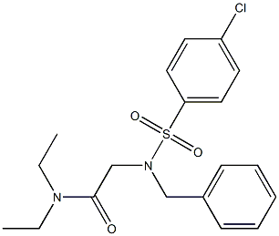 2-{benzyl[(4-chlorophenyl)sulfonyl]amino}-N,N-diethylacetamide 结构式