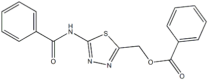 [5-(benzoylamino)-1,3,4-thiadiazol-2-yl]methyl benzoate Struktur