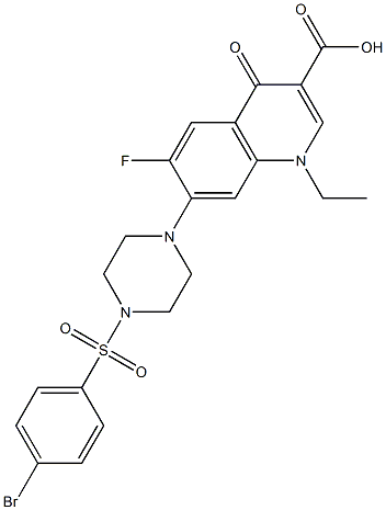 7-{4-[(4-bromophenyl)sulfonyl]-1-piperazinyl}-1-ethyl-6-fluoro-4-oxo-1,4-dihydro-3-quinolinecarboxylic acid