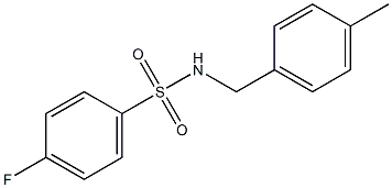4-fluoro-N-[(4-methylphenyl)methyl]benzenesulfonamide Struktur