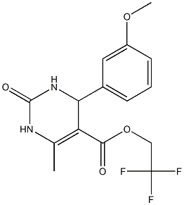 2,2,2-trifluoroethyl 4-(3-methoxyphenyl)-6-methyl-2-oxo-1,2,3,4-tetrahydro-5-pyrimidinecarboxylate