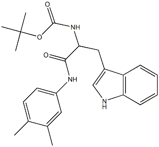  tert-butyl 2-(3,4-dimethylanilino)-1-(1H-indol-3-ylmethyl)-2-oxoethylcarbamate