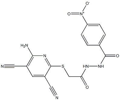  2-[(6-amino-3,5-dicyano-2-pyridinyl)sulfanyl]-N'-{4-nitrobenzoyl}acetohydrazide