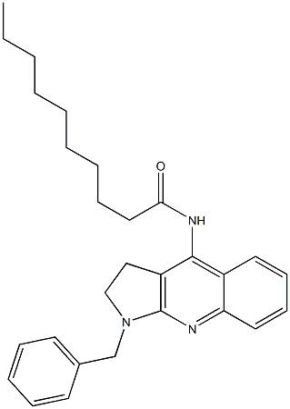 N-(1-benzyl-2,3-dihydro-1H-pyrrolo[2,3-b]quinolin-4-yl)decanamide,,结构式