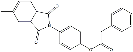 4-(5-methyl-1,3-dioxo-1,3,3a,4,7,7a-hexahydro-2H-isoindol-2-yl)phenyl phenylacetate