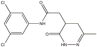 N-(3,5-dichlorophenyl)-2-(6-methyl-3-oxo-2,3,4,5-tetrahydro-4-pyridazinyl)acetamide Struktur