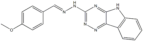 4-methoxybenzaldehyde 5H-[1,2,4]triazino[5,6-b]indol-3-ylhydrazone Struktur