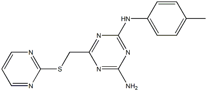 N-{4-amino-6-[(2-pyrimidinylthio)methyl]-1,3,5-triazin-2-yl}-N-(4-methylphenyl)amine