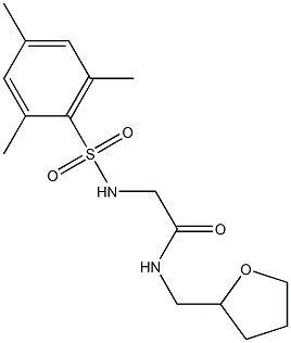 2-[(mesitylsulfonyl)amino]-N-(tetrahydro-2-furanylmethyl)acetamide Structure