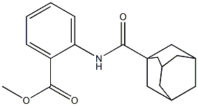 methyl 2-[(1-adamantylcarbonyl)amino]benzoate,,结构式