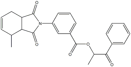 1-methyl-2-oxo-2-phenylethyl 3-(4-methyl-1,3-dioxo-1,3,3a,4,7,7a-hexahydro-2H-isoindol-2-yl)benzoate