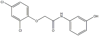 2-(2,4-dichlorophenoxy)-N-(3-hydroxyphenyl)acetamide Struktur