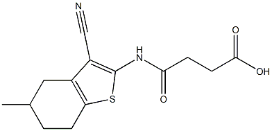 4-[(3-cyano-5-methyl-4,5,6,7-tetrahydro-1-benzothien-2-yl)amino]-4-oxobutanoic acid