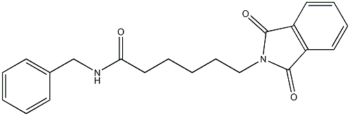 N-benzyl-6-(1,3-dioxo-1,3-dihydro-2H-isoindol-2-yl)hexanamide 化学構造式