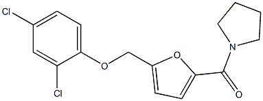 1-{5-[(2,4-dichlorophenoxy)methyl]-2-furoyl}pyrrolidine 化学構造式