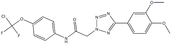 N-{4-[chloro(difluoro)methoxy]phenyl}-2-[5-(3,4-dimethoxyphenyl)-2H-tetraazol-2-yl]acetamide Structure