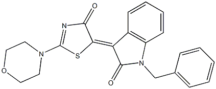 1-benzyl-3-(2-(4-morpholinyl)-4-oxo-1,3-thiazol-5(4H)-ylidene)-1,3-dihydro-2H-indol-2-one