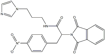 2-(1,3-dioxo-1,3-dihydro-2H-isoindol-2-yl)-3-{4-nitrophenyl}-N-[3-(1H-imidazol-1-yl)propyl]propanamide