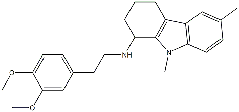 N-[2-(3,4-dimethoxyphenyl)ethyl]-6,9-dimethyl-2,3,4,9-tetrahydro-1H-carbazol-1-amine