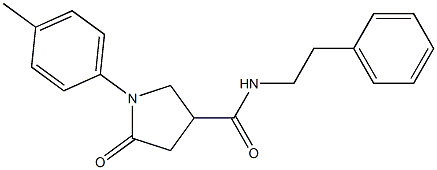 1-(4-methylphenyl)-5-oxo-N-(2-phenylethyl)-3-pyrrolidinecarboxamide Struktur