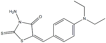 3-amino-5-[4-(diethylamino)benzylidene]-2-thioxo-1,3-thiazolidin-4-one Struktur