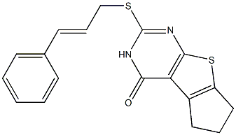 2-(cinnamylsulfanyl)-3,5,6,7-tetrahydro-4H-cyclopenta[4,5]thieno[2,3-d]pyrimidin-4-one