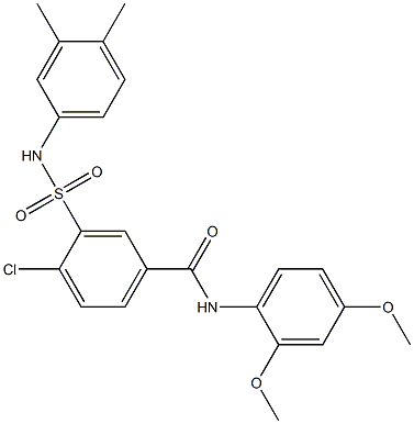 4-chloro-N-(2,4-dimethoxyphenyl)-3-[(3,4-dimethylanilino)sulfonyl]benzamide