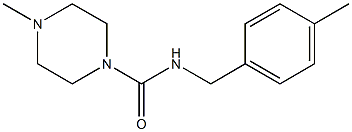 4-methyl-N-(4-methylbenzyl)-1-piperazinecarboxamide Struktur