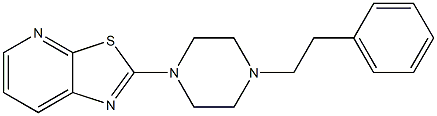 2-[4-(2-phenylethyl)-1-piperazinyl][1,3]thiazolo[5,4-b]pyridine 结构式