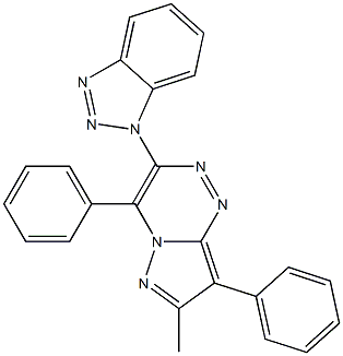 3-(1H-1,2,3-benzotriazol-1-yl)-7-methyl-4,8-diphenylpyrazolo[5,1-c][1,2,4]triazine Structure