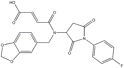  4-{(1,3-benzodioxol-5-ylmethyl)[1-(4-fluorophenyl)-2,5-dioxo-3-pyrrolidinyl]amino}-4-oxo-2-butenoic acid