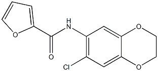N-(7-chloro-2,3-dihydro-1,4-benzodioxin-6-yl)-2-furamide Struktur