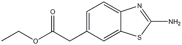 ethyl (2-amino-1,3-benzothiazol-6-yl)acetate,,结构式