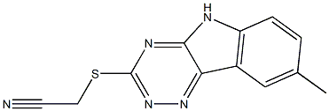 [(8-methyl-5H-[1,2,4]triazino[5,6-b]indol-3-yl)sulfanyl]acetonitrile Structure
