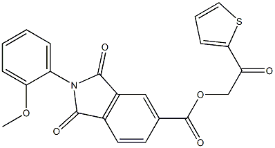 2-oxo-2-(2-thienyl)ethyl 2-(2-methoxyphenyl)-1,3-dioxo-5-isoindolinecarboxylate