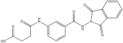 4-[(3-{[(1,3-dioxo-1,3-dihydro-2H-isoindol-2-yl)amino]carbonyl}phenyl)amino]-4-oxobutanoic acid Structure