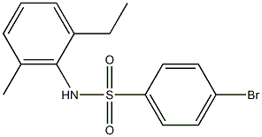 4-bromo-N-(2-ethyl-6-methylphenyl)benzenesulfonamide 化学構造式