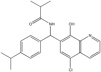 N-[(5-chloro-8-hydroxy-7-quinolinyl)(4-isopropylphenyl)methyl]-2-methylpropanamide,,结构式